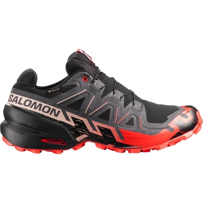 Salomon Мъжки маратонки Salomon Speedcross 6 Gore-Tex Trail running shoes - Black / Fiery Red / Almond Milk - размер 40 2/3 (EU) (023-1201-2012)