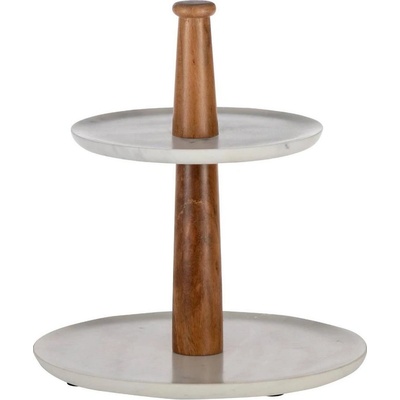 Eglo 427261 Servírovací stojan MAKILALA 28x25,5 cm drevo/mramor | EG427261
