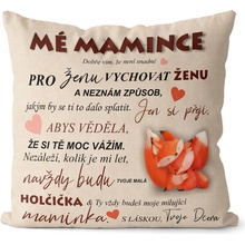 Impar Polštář Mé mamince lišky 40x40