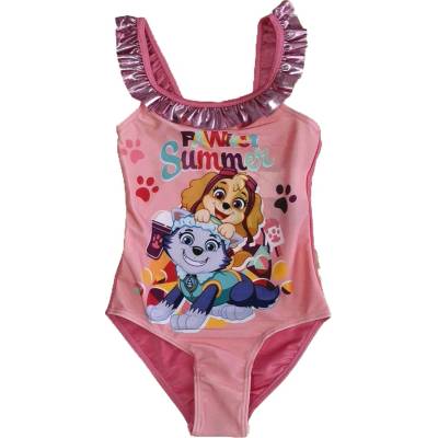 Dívčí plavky Tlapková patrola Summer růžové