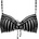 Lidea Дамско бикини горнище Lidea Women's Line Up Underwire Bikini Top - Black / White - размер 42 (150-6299-0120)