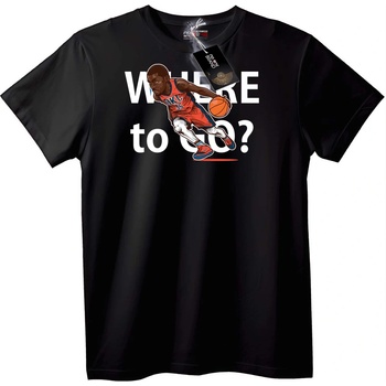 NOONEBRAND Тениска Баскетбол 'Накъде? ' - 2XL, White