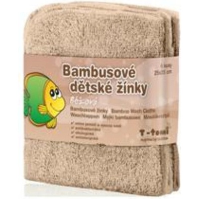 T-tomi bambusové dětské žínky 4ks béžová – Zbozi.Blesk.cz