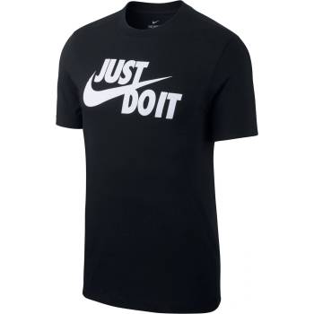 Image 1 of Nike Мъжка тениска Nike Just Do It Swoosh T-Shirt Mens - Black/White