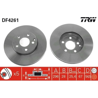 Brzdový kotúč TRW DF4261
