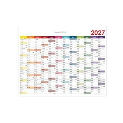 Nástěnný Plánovací mapa CZ 124 x 100 cm barevná 2027