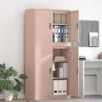 vidaXL Шкаф за съхранение 2 бр. Розово 80 x 40 x 175 см Стомана (3438736)