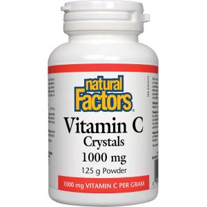 Natural Factors Vitamin C Crystals, 1000 mg, 125 g, Natural Factors