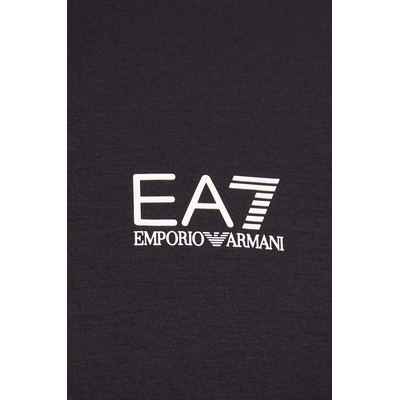 EA7 Emporio Armani Памучна тениска EA7 Emporio Armani в черно с апликация PJOLZ. 6DPT19 (PJOLZ.6DPT19.0200)