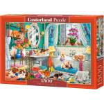 Castorland Пъзел Castorland от 1500 части - Лудото къпане на домашните любимци (C-152094-2)