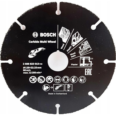 BOSCH UNIVERZÁLNÍ KOTOUČ CARBIDE MULTI WHEEL 125mm/1,0mm