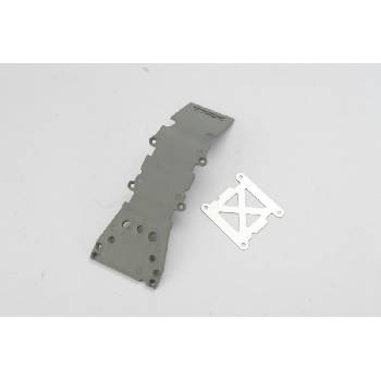 Traxxas Скидплейт преден Traxxas E-Maxx T-Maxx Skidplate, front plastic (grey)/ stainless steel plate, TRX4937A (TRX4937A)