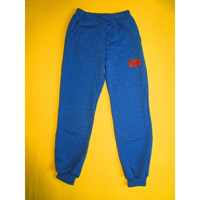 Arex tepláky s manžetou jednobarevné s nášivkou 2 denim
