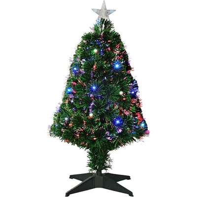 HOMESTYLING Vianočný stromček s LED osvetlením 90 cm farebný