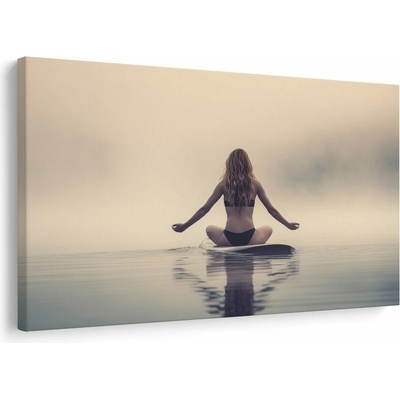 Obraz meditace v mlze - 120x80
