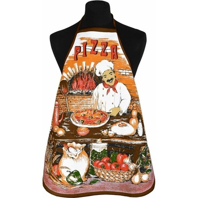 Forbyt Zástěra kuchyňská Pizza béžová