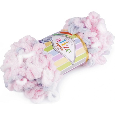 Pletací příze Alize Puffy color 100 g Varianta: 1 (5864) růžová nejsv., Balení: 1 ks 49453/120177/229697
