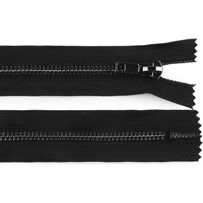 Kovový zip No 5 délka 10 cm (jeansový), malé, černá černý nikl