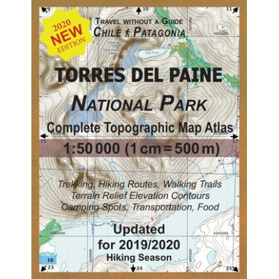 Updated Torres del Paine National Park Complete Topographic Map Atlas 1