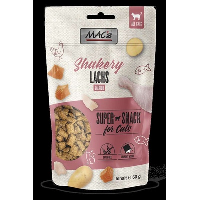 MAC's Cat Adult Shakery Salmon лакомство с пилешко, сьомга и говеждо за израснали котки 60 гр