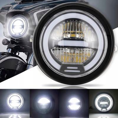 Univerzálny 5,75-palcový LED reflektor pre retro motocykle, PolskaStore