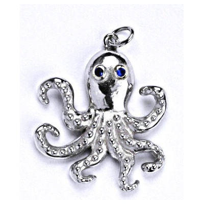 Čištín Stříbrný přívěšek se spinelem, chobotnice P 1439