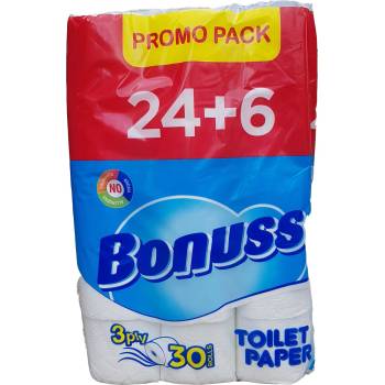 Bonuss тоалетна хартия, 30 броя х 65гр