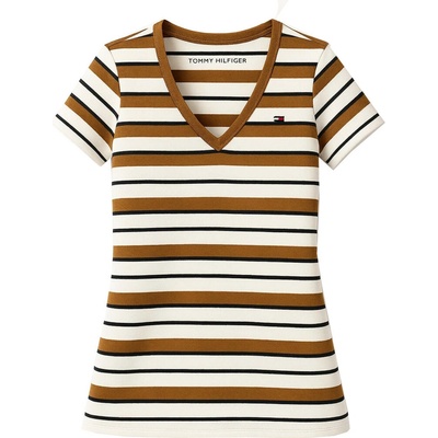 Tommy Hilfiger Bavlněné Dámské Tričko s pruhy Stripe