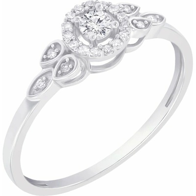 Eppi Zlatý halo prsten s lab grown diamanty Avila R43254