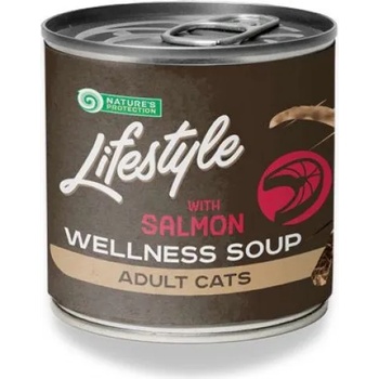 Nature's Protection Nature's Protection Lifestyle Wellness Soup for Sterilised Cats With Salmon - супа за кастрирани котки със сьомга, 6 x 140 мл