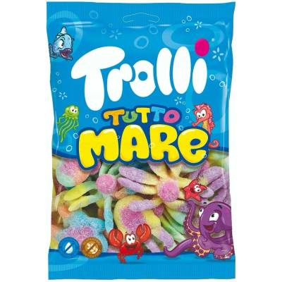 Trolli Tutto Mare želé bonbony ovocné kyselé chobotnice krab mix zvířátka 175 g