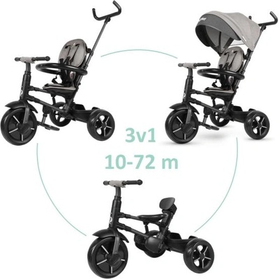 Qplay Триколка Rito star Grey, сгъваема, възраст 10-72 месеца (S380-11grey)