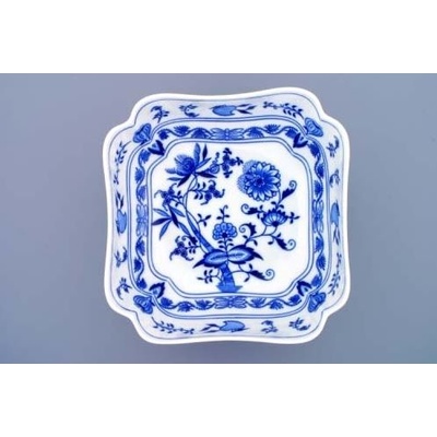 Český porcelán Dubí Mísa salátová čtyřhranná vysoká cibulák 24 cm