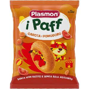 Plasmon Снакс i Paff с домат и морков, oт 12-ия месец, 15 g (2158703)