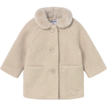 Mayoral Елегантно палто Mayoral - С къдрав косъм, бежово, 12 м (15-02432-073-12M)
