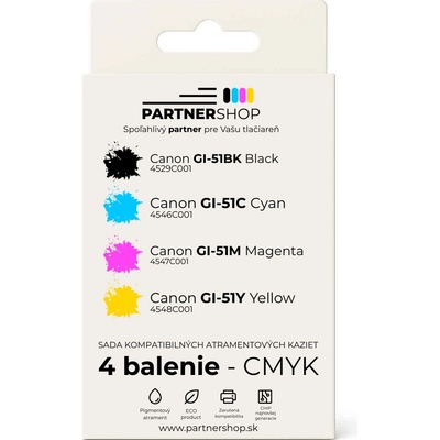 Atrament PartnerShop Canon GI-51 CMYK - kompatibilný