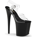 Pleaser USA Pleaser Flamingo-808 Clear/Black 38