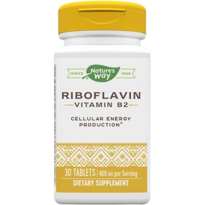 Nature's Way Vitamin B2 400 mg (Riboflavin) [30 Таблетки]