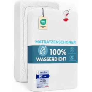 Dreamzie mattress protector 160x200 cm waterproof - mattress protector soft, hypoallergenic and breathable - Oeko-Tex certified - DZ_PM_160x200_V2 (DZ_PM_160x200_V2)