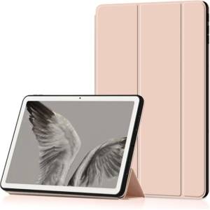 Gigapack Google Pixel Tablet GIGAPACK калъф с подставка, с ефект на кожа, FLIP, настолна стойка, РОЗЕВО-ЗЛАТЕН (GP-146606)