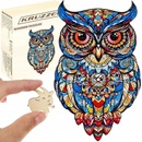 Kruzzel 24551 Drevené puzzle sova, 177 ks