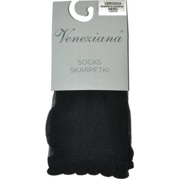 Veneziana Vzorované silonkové ponožky scarlett černá