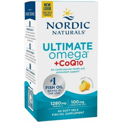 Nordic Naturals Ultimate Omega + CoQ10, Lemon 120 kapsúl