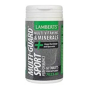 LAMBERTS ЛАМБЕРТС multi guard МУЛТИВИТАМИНИ ЗА СПОРТИСТИ 60 ТАБЛ lamberts multi guard sport 60tabs