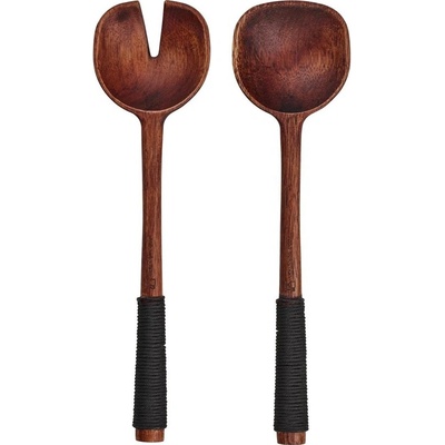 Příbor na salát Asa Selection WOOD s černou nylonovou rukojetí D.24cm SET/2ks