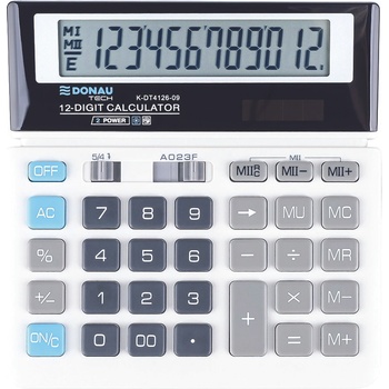 Image 1 of DONAU Настолен калкулатор Donau Tech, 12 разряда, бял (30615-А)