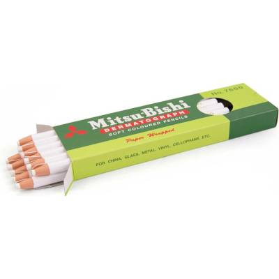 Mitsubishi Dermatograph voskový popisovač 7600 bílý 12 ks