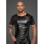 Noir Handmade H056 Men's T-Shirt Made of Powerwetlook with 3D Net Inserts XXL