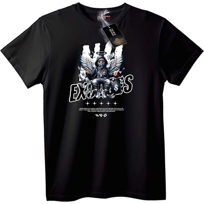 NOONEBRAND Тениска Градски парични ангел - 7XL, Black