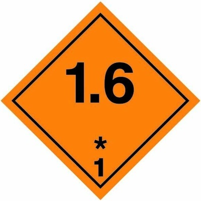 Značka ADR č. 1.6, magnetická fólie 0,5 mm (30 x 30 cm)